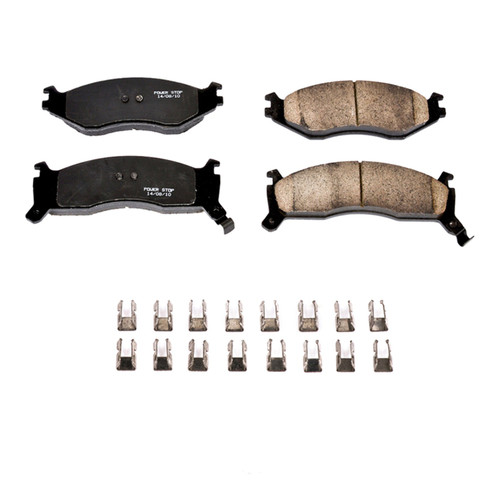 Front Z17 Low-Dust Ceramic Brake Pads with Hardware 17-521
