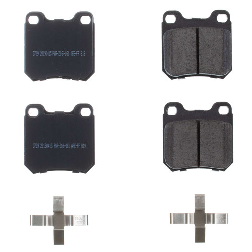 Rear Z17 Low-Dust Ceramic Brake Pads with Hardware 17-709