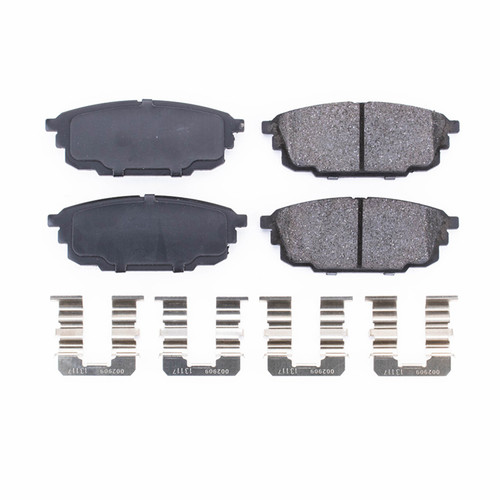 Rear Z17 Low-Dust Ceramic Brake Pads with Hardware 17-892