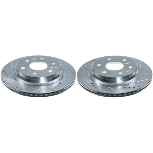 - Drilled and Slotted Rotor Pair AR82211XPR - front view