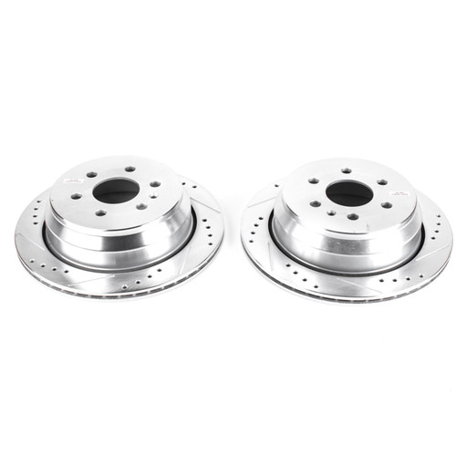 Evolution Performance Drilled, Slotted & Plated Brake Rotor Pair AR82189XPR - top view