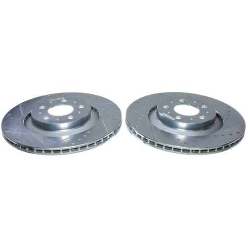 - Drilled and Slotted Rotor Pair AR84012XPR - front view