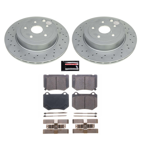 Evolution Coated Rotor And Low-Dust Ceramic Brake Pad Kit CRK8496 - front view