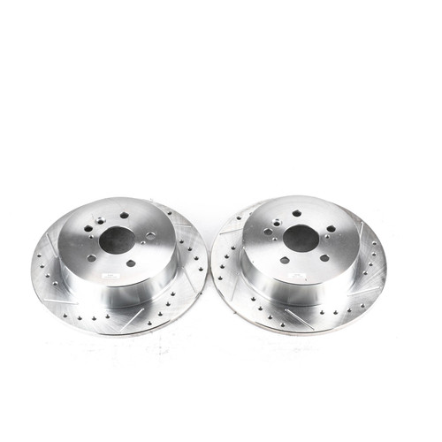 Evolution Performance Drilled, Slotted & Plated Brake Rotor Pair JBR1369XPR - top view