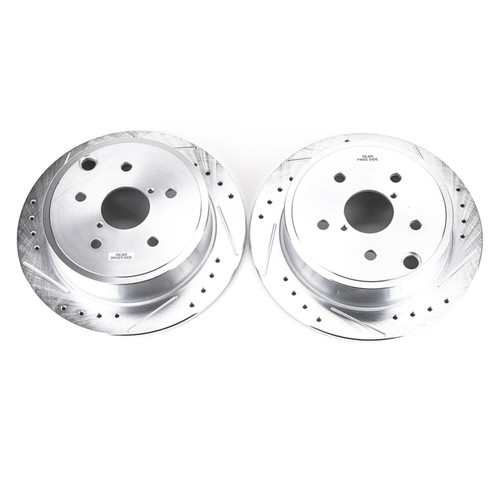 Evolution Performance Drilled, Slotted & Plated Brake Rotor Pair JBR1701XPR - top view