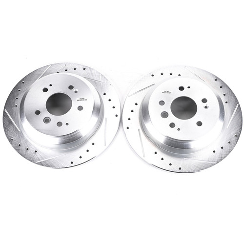 Evolution Performance Drilled, Slotted & Plated Brake Rotor Pair JBR1729XPR - top view