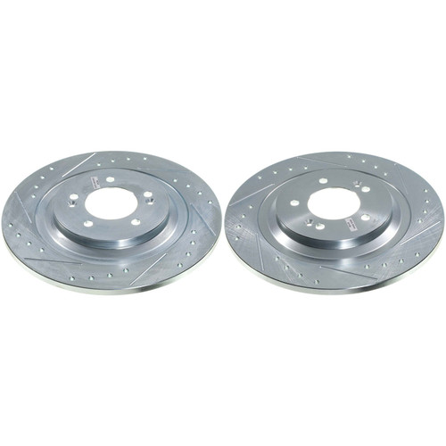 - Drilled and Slotted Rotor Pair JBR1935XPR - front view