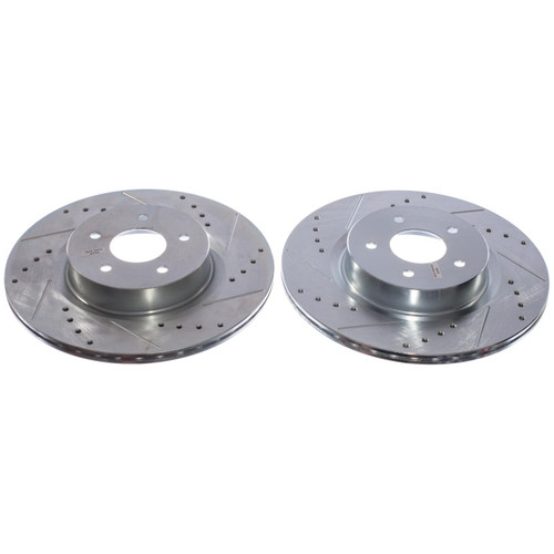 - Drilled and Slotted Rotor Pair JBR1926XPR - front view