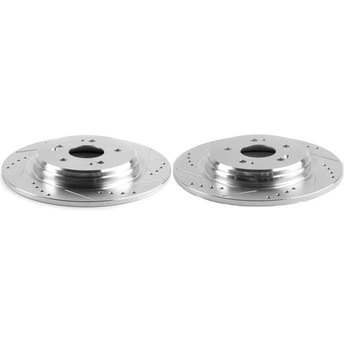 Evolution Performance Drilled, Slotted & Plated Brake Rotor Pair JBR1939XPR - front view