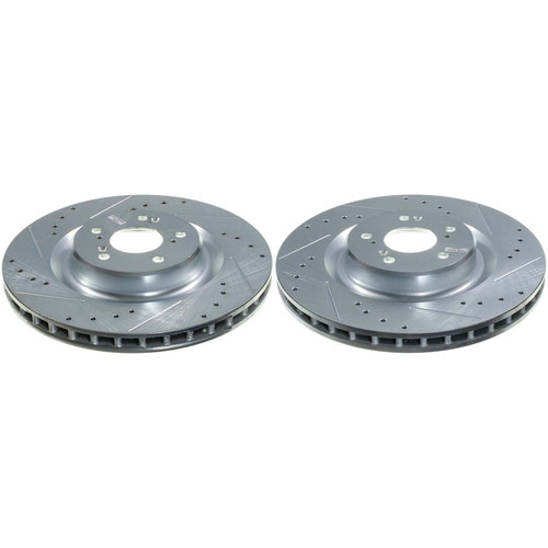 - Drilled and Slotted Rotor Pair JBR1933XPR - front view