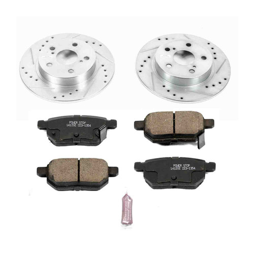 Z23 Daily Driver Carbon-Fiber Ceramic Brake Pad and Drilled & Slotted Rotor Kit K6097 - front view
