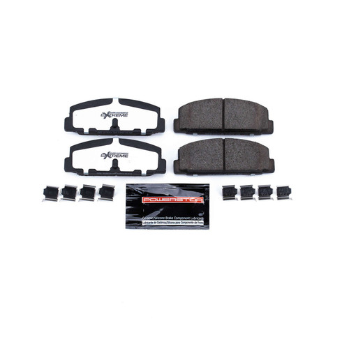 Rear Z26 Street Performance Carbon-Fiber Ceramic Brake Pads with Hardware Kit Z26-332