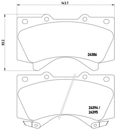 Disc Brake Pad Set 355013151 - diagram