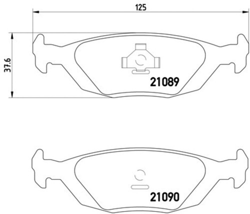 Disc Brake Pad Set 355007521 - diagram