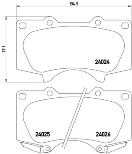 Disc Brake Pad Set 355010491 - diagram