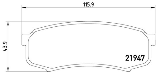 Disc Brake Pad Set 355016831 - diagram