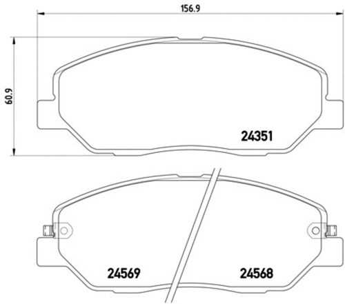 Disc Brake Pad Set 355012371 - diagram