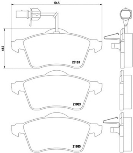 Disc Brake Pad Set 355008931 - diagram