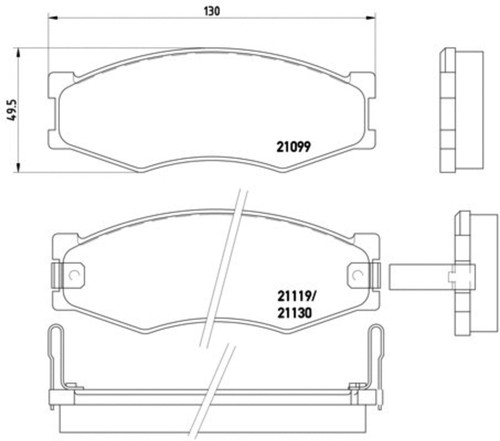 Disc Brake Pad Set 355005621 - diagram