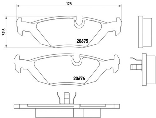 Disc Brake Pad Set 355006041 - diagram
