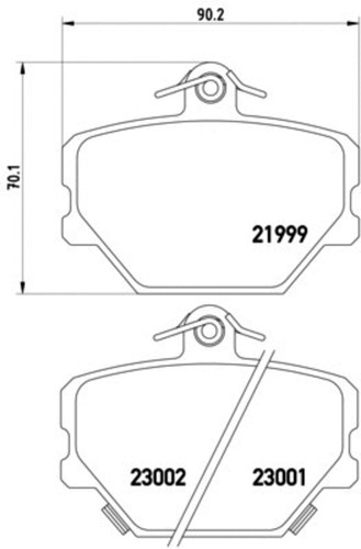 Disc Brake Pad Set 355008721 - diagram