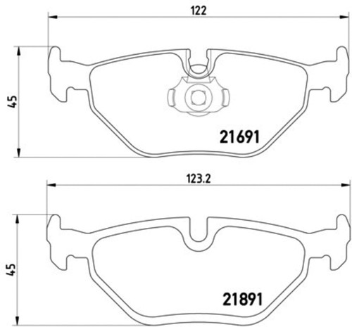 Disc Brake Pad Set 355007981 - diagram