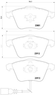 Disc Brake Pad Set 355010351 - diagram