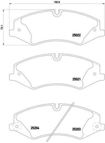 Disc Brake Pad Set 355015551 - diagram