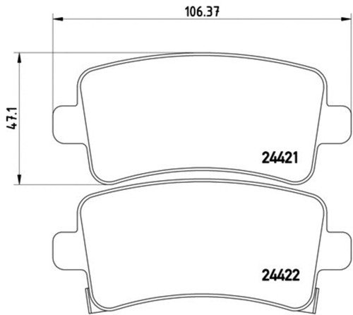 Disc Brake Pad Set 355012991 - diagram
