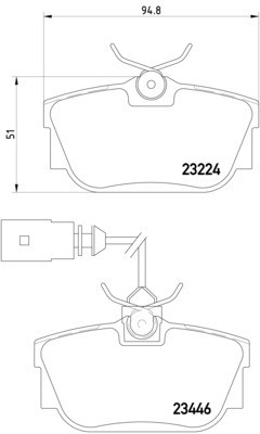 Disc Brake Pad Set 355018591 - diagram