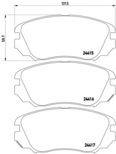 Disc Brake Pad Set 355013051 - diagram