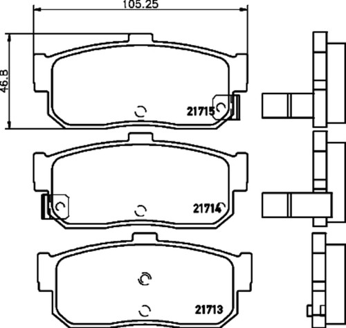 Disc Brake Pad Set 355033251 - diagram