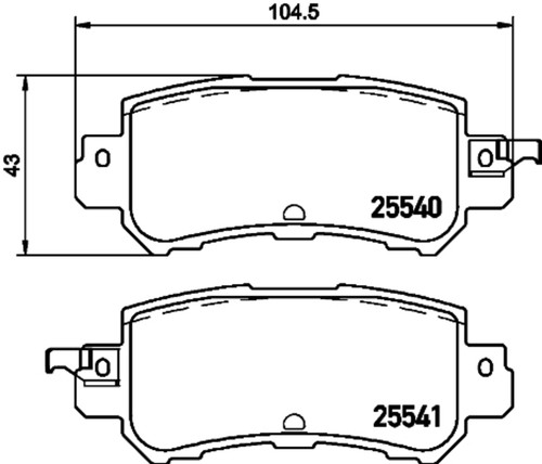 Disc Brake Pad Set 355034861 - diagram