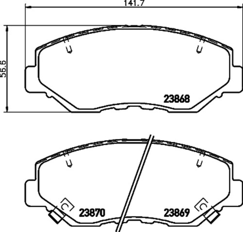 Disc Brake Pad Set 355035141 - diagram