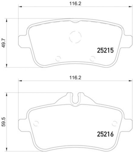 Disc Brake Pad Set 355020161 - diagram