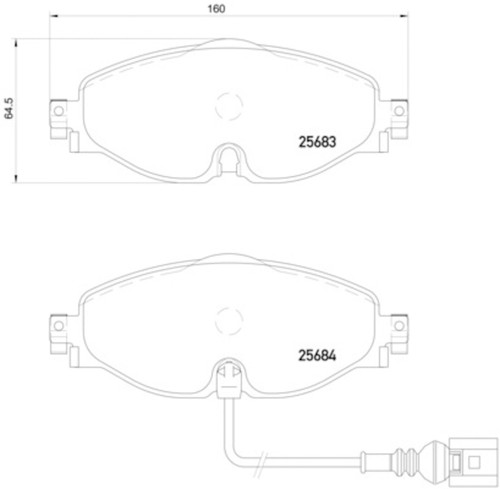 Disc Brake Pad Set 355020191 - diagram