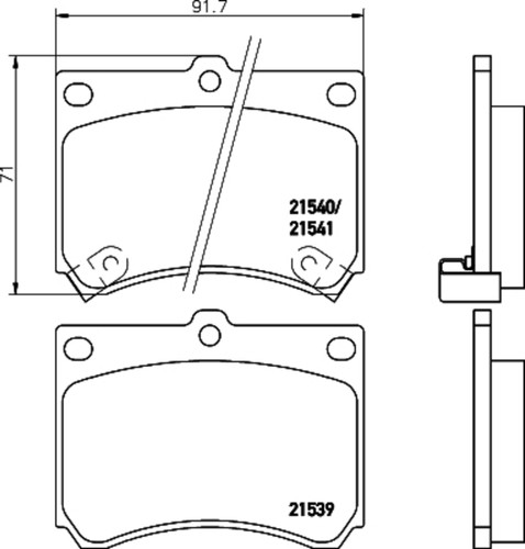 Disc Brake Pad Set 355034571 - diagram