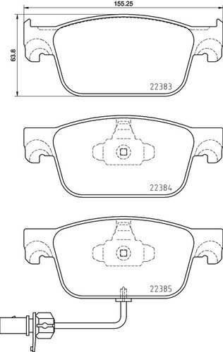 Disc Brake Pad Set 355024951 - diagram