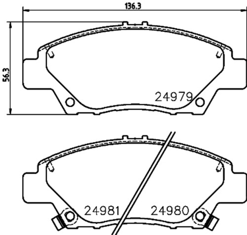 Disc Brake Pad Set 355035191 - diagram