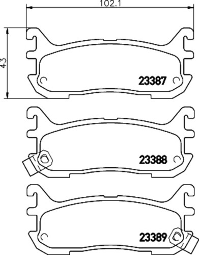 Disc Brake Pad Set 355034641 - diagram