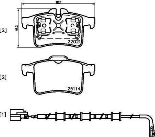 Disc Brake Pad Set 355021561 - diagram