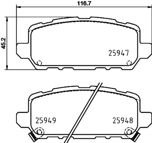 Disc Brake Pad Set 355035231 - diagram