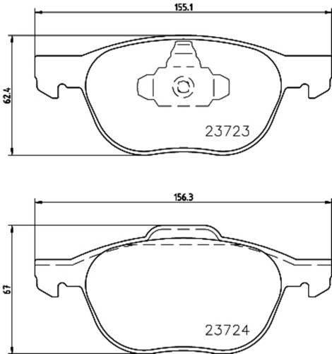 Disc Brake Pad Set 355034731 - diagram
