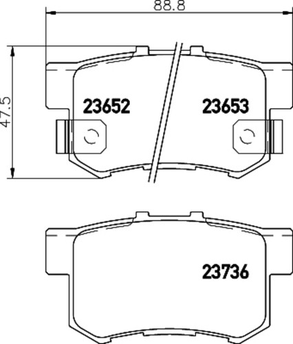 Disc Brake Pad Set 355035051 - diagram