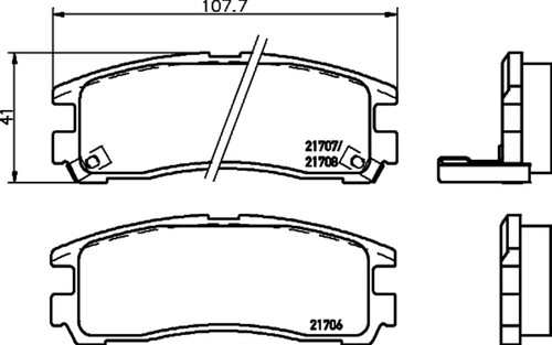 Disc Brake Pad Set 355035291 - diagram
