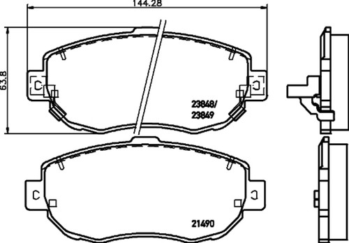 Disc Brake Pad Set 355033831 - diagram
