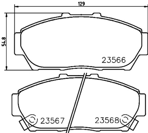 Disc Brake Pad Set 355035101 - diagram