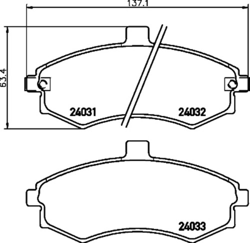 Disc Brake Pad Set 355035761 - diagram