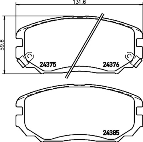 Disc Brake Pad Set 355036291 - diagram