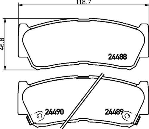 Disc Brake Pad Set 355035801 - diagram